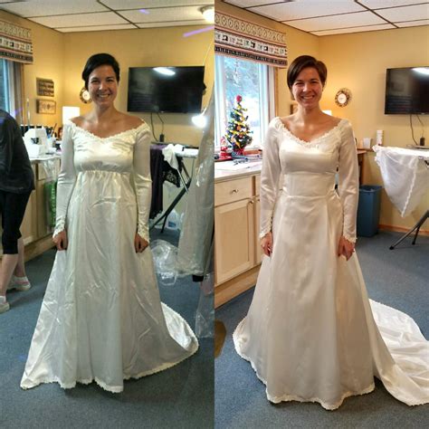 Before And After Moms Wedding Dress Transformation Rweddingplanning
