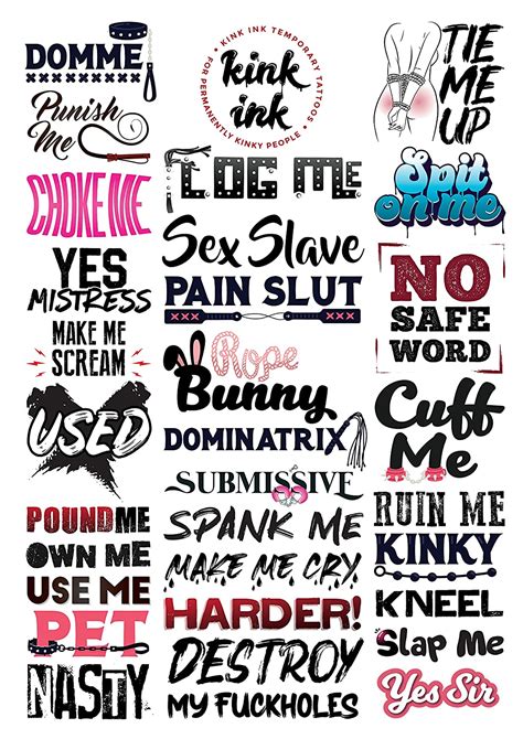Buy Kink Ink 30 Sexy Naughty Temporary Tattoo Kinky Adult Fake Sticker Online At Lowest Price In