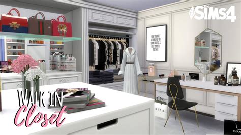 Walk In Closet The Sims 4 Speed Build Cc Links In The Description