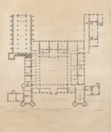 A General Plan Of The Ground Story Of The Royal Palace Of Holy Rood