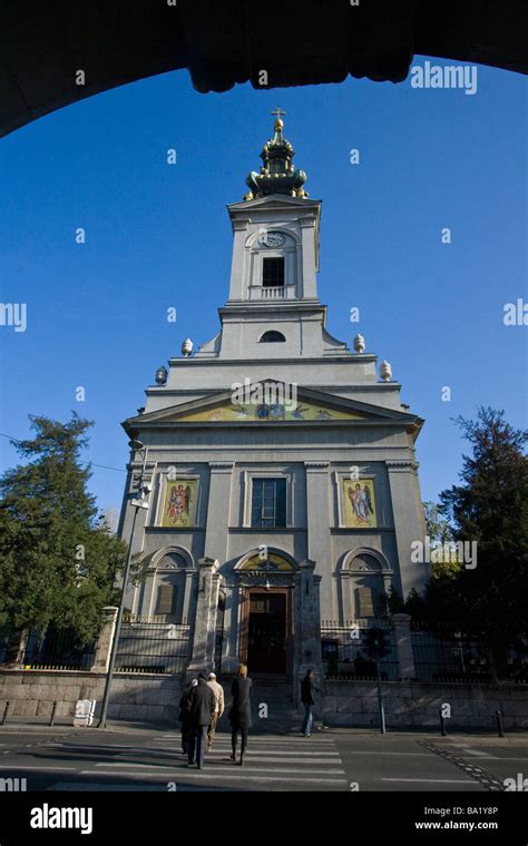 Saborna Church Serbian Orthodox Cathedral In Belgrade Serbia Stock