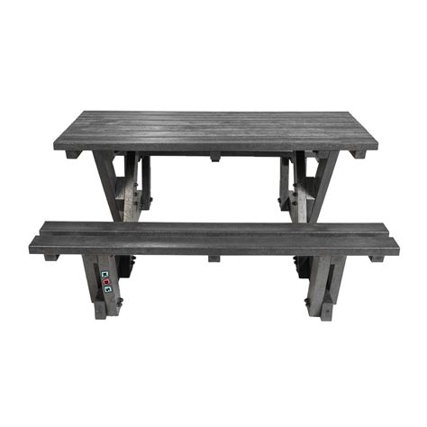 The Duke Recycled Plastic Black Easy Access Picnic Table 15m Kbs Depot