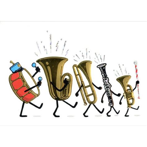 Instrument Marching Band Funny A Press Birthday Card
