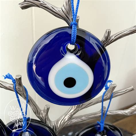 Evil Eye Amulet Talisman Blue Glass Handmade Etsy