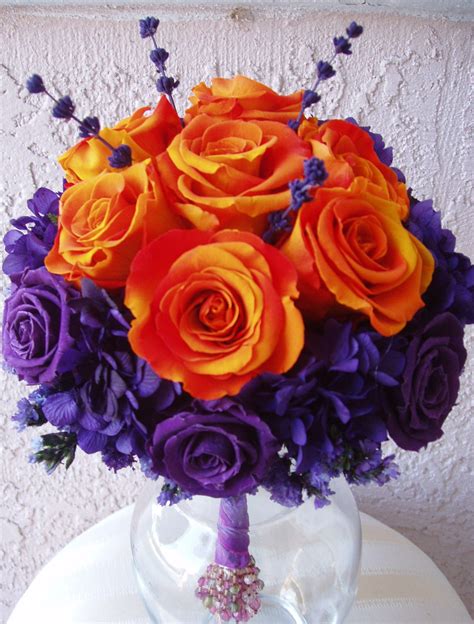 10 Purple And Orange Flower Arrangements Decoomo