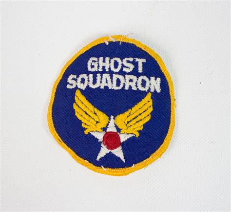Vintage Us Air Force Ghost Squadron Patch Blue Usaf By Sydvintage
