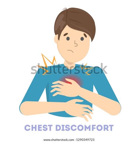 Man Feel Chest Discomfort Heart Attack Stock Vector Royalty Free