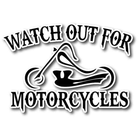 Watch Out For Motorcycles Sticker Etsy