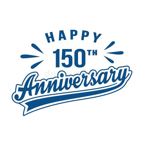 Happy 150th Anniversary 150 Years Anniversary Design Template Stock