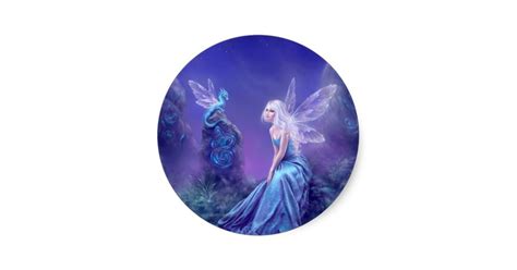 Luminescent Fairy And Dragon Art Sticker Zazzle Fairy Dragon Fairy