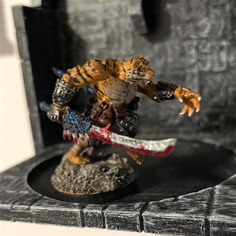 3d Print Of Tabaxi Samurai Fighter Professionally Pre Supported By