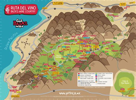 Mapa Ruta Del Vino Baja Mexicogotbaja Maps 2 Ruta Del Vino Mapas
