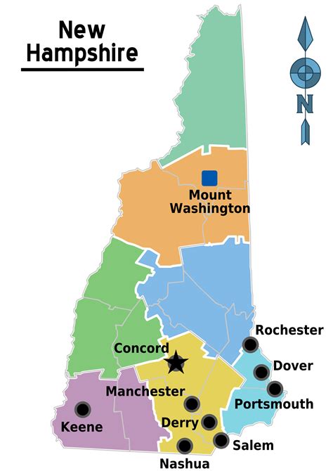 Filemap Of New Hampshire Regionspng Wikimedia Commons