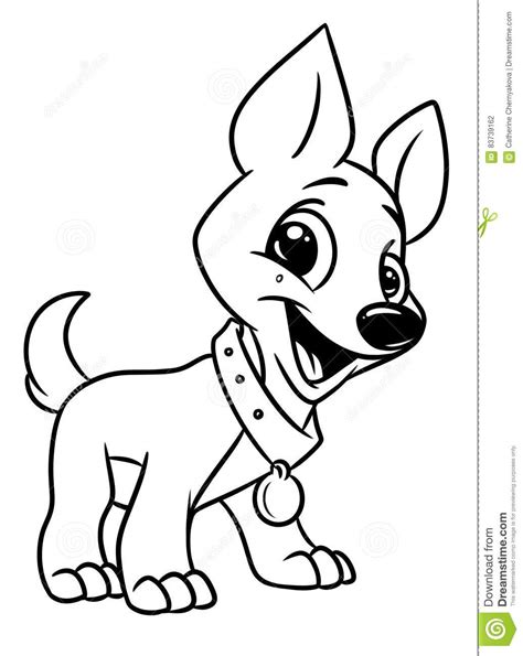 Dog Funny Animal Coloring Pages Cartoon Stock Illustration