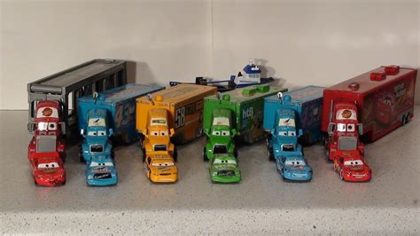 Pixar Cars The Haulers With Mack Lightning Chick Hicks And Octane