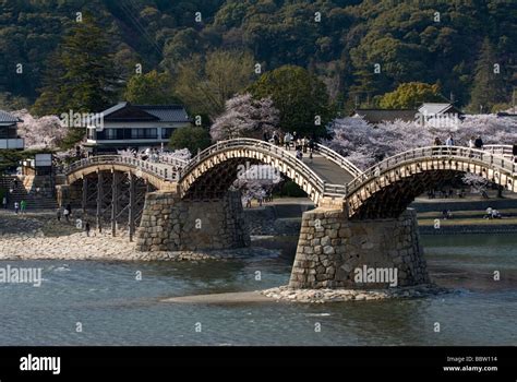 Most Famous Classic Traditional Arched Bridge In Japan Is The Kintai