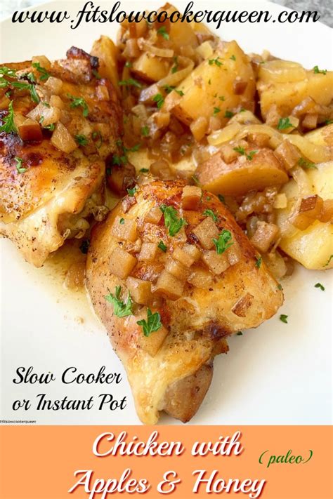 {video} Slow Cooker Instant Pot Chicken With Apples And Honey Paleo Fit Slow Cooker Queen