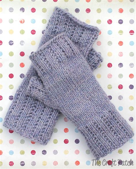 The Craft Patch Learn To Knit Happy Hands Fingerless Mitts Free Pattern