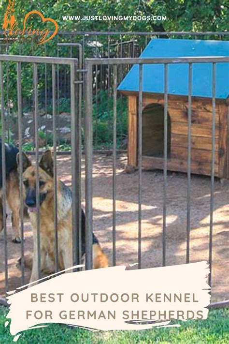Two German Shepherd Dogs In Their Kennel With The Caption Best Outdoor