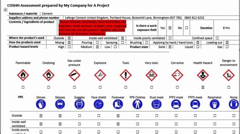 Coshh Risk Assessment Form 2 Free Templates In Pdf Word Excel Download