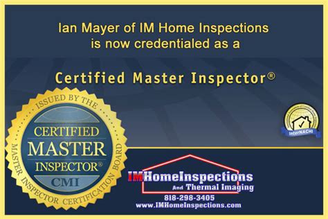 Certified Master Inspector Im Home Inspections