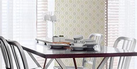 Neutral kitchen wallpaper border tying visual theme together. Contemporary Kitchen Wallpaper with Geometric Design ...