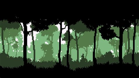 Wallpaper Pixel Art Forest Background