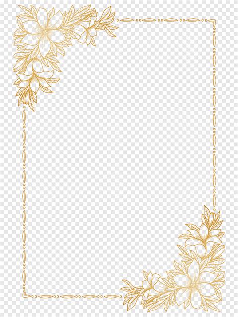 Brown Floral Frame Illustration Wedding Invitation Paper Design