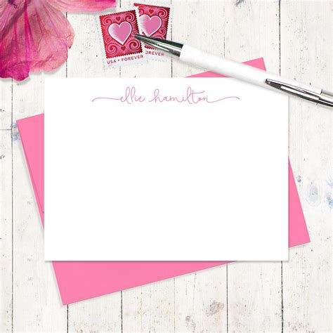 Personalized Note Card Set Perfectly Charming Set Of Etsy