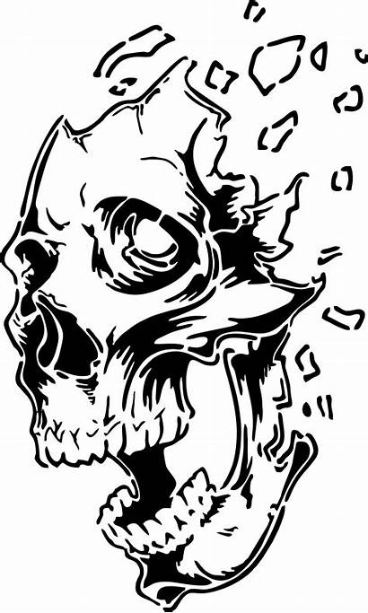Skull Stencil Airbrush Drawing Stencils Adesivo Parede