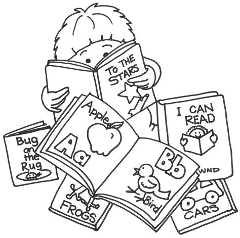 Book Black And White Boy Carrying Books Clipart Black And White Clip