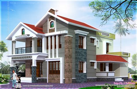 3080 Square Feet Luxury Villa Exterior Home Kerala Plans