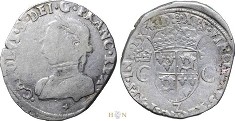 France Teston Du Dauphiné 1564 Ad Charles Ix 1560 1574 Grenoble