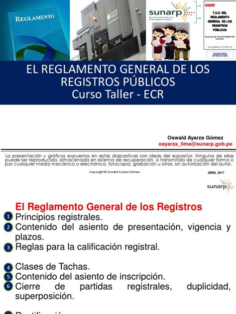 31 Reglamento General De Los Registros Públicos Parte I Pdf Pdf