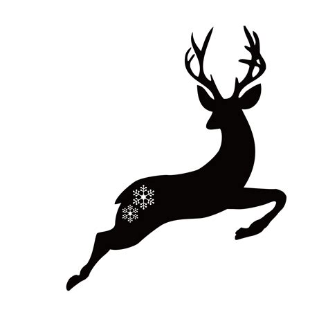 Deer Christmas Illustration Deer Silhouettes Png Download 20832083