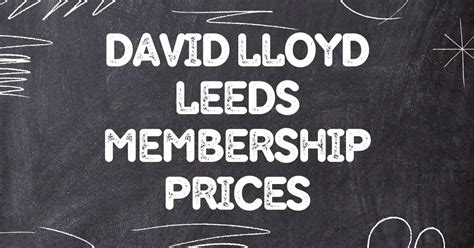David Lloyd Leeds Membership Prices 2024 Gym Membership Fees Uk