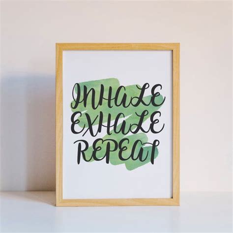 Bring it on framed art inspirational art, new years framed wall art, motivational quote, inspiring art, gift for her, office decor. Inhale Exhale Repeat Print Printable Wall Art Print | Etsy ...