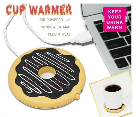 Free Shipping 1piece Creative Giant Donut Usb Cup Warmer Hot Cookie Mug