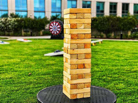 Giant Jenga Tumbling Tower Party Game Rentals Lets Party