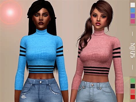 The Sims Resource Serena Top By Margeh 75 Sims 4 Downloads