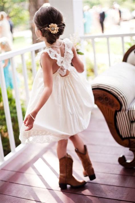 Flower Girl In Boots Flower Girl Dresses Flower Girl Flower Girl Outfit