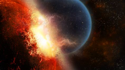 Wallpaper Planet Space Art Nebula Atmosphere Universe Collision