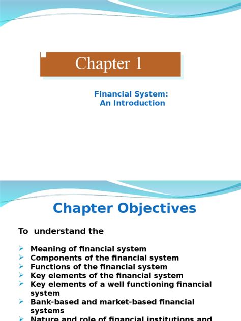 Chapter 1 Indian Financial System Introduction Pdf Financial