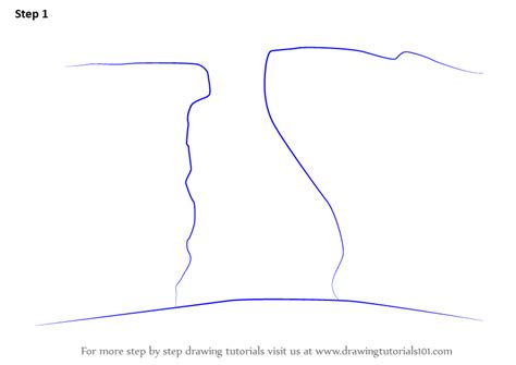 Easy pencil drawing mountain landscape scenery step by step ➤subscribe our channel Learn How to Draw a Waterfall (Waterfalls) Step by Step ...