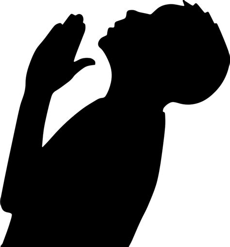 Child Praying Silhouette Clipart Clipground
