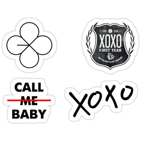 Exo Sticker Pack 2 Stickers By Alexxkpopstore Redbubble