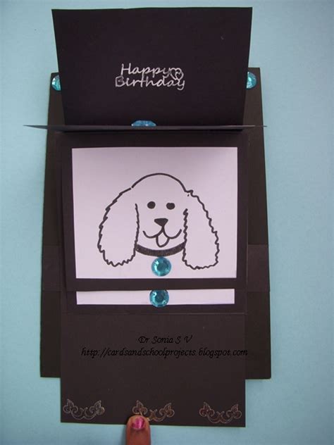 Behind each of the 3 doors is an idyllic land: Cards ,Crafts ,Kids Projects: Puppy Interactive Card