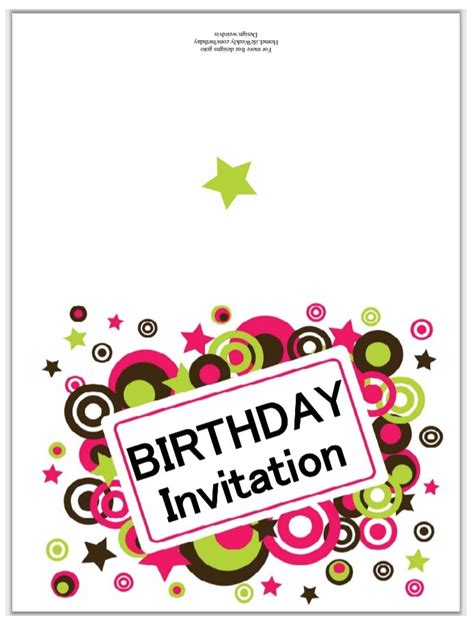 Blank Birthday Invitation Templates Professional Word Templates
