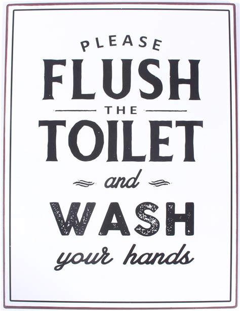 Sign Please Flush The Toilet