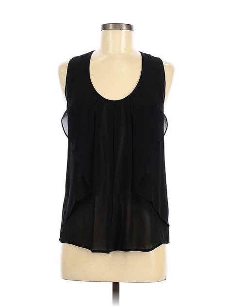 Naked Zebra Women Black Sleeveless Blouse M Ebay